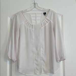 White boutique semi long sleeve